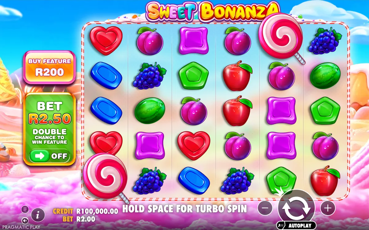 Sweet Bonanza paytable and symbols